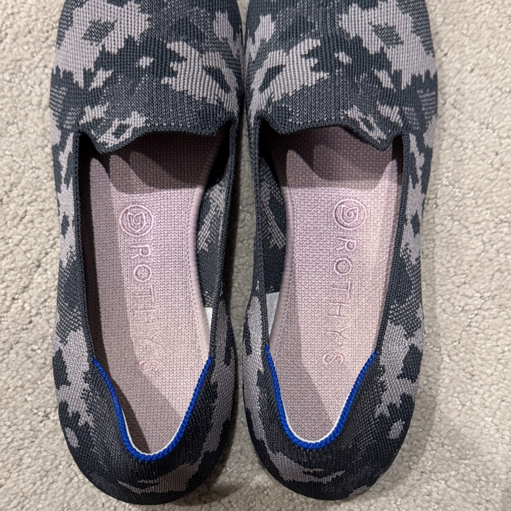 Rothy's Black and Gray Patterned Loafers - Picture 2 of 4